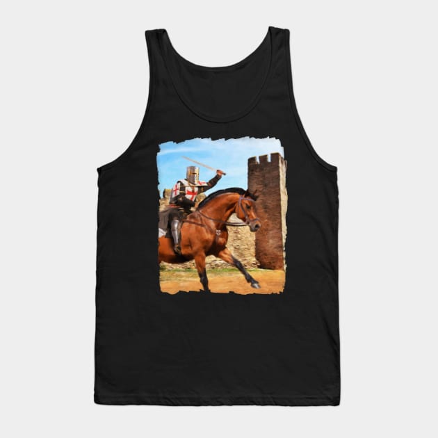 Knights Templar Oil Painting Tank Top by Beltschazar